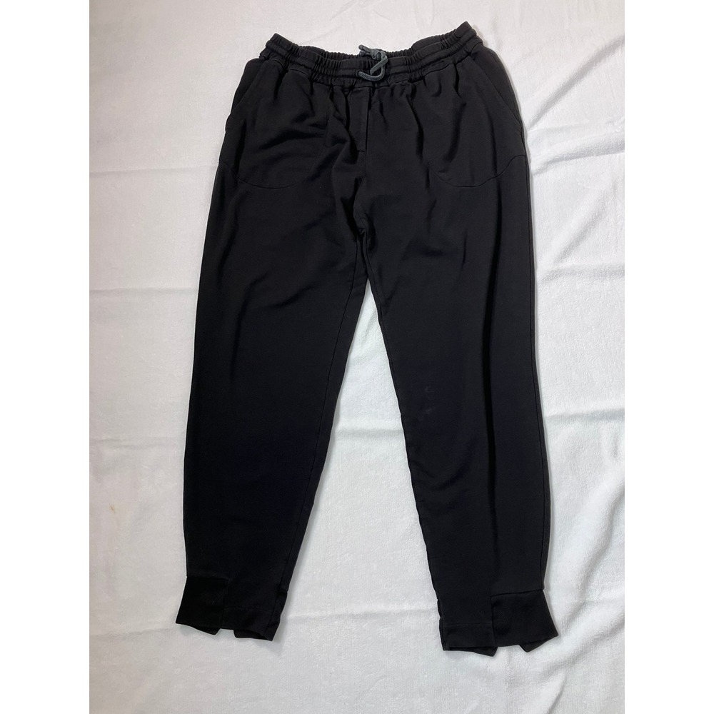 Cuyana French Terry Tapered Lounge Pants Womens Medium Black Pima Cotton Blend